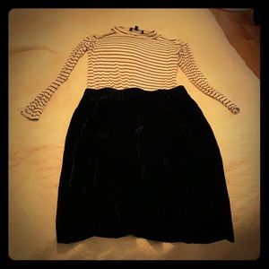 Black velvet J Crew skirt.